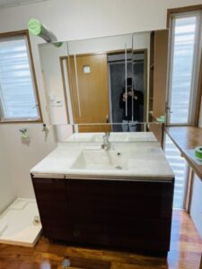 沖縄市美原I邸 洗面化粧台リフォーム